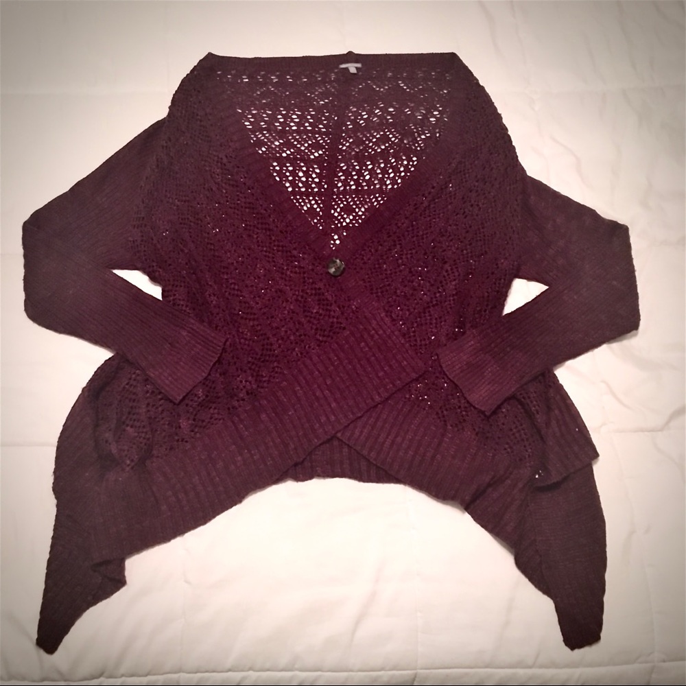CHARLOTTE RUSSE Burgundy High/Low Knitted Camisole